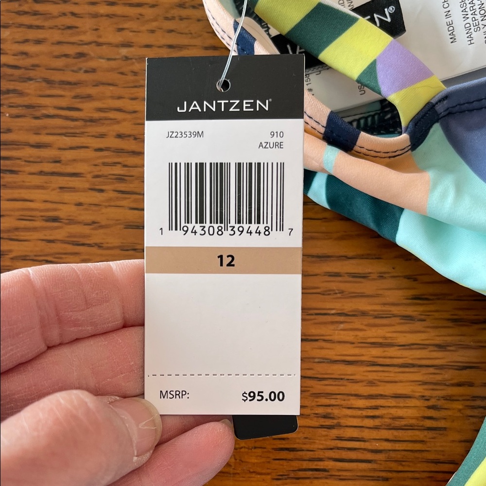 JANTZEN Tropical Print Swimsuit NWT - Picture 4 of 6